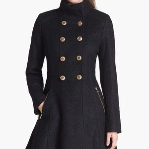 GUESS Women’s Wool Boucle Fit and Flare Coat